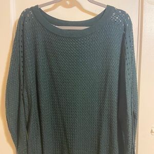 LANE BRYANT Open Knit Green Sweater *Brand New Condition*